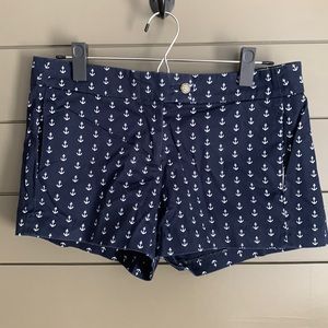 J Crew Navy Blue & White Anchor Design. Size 4.